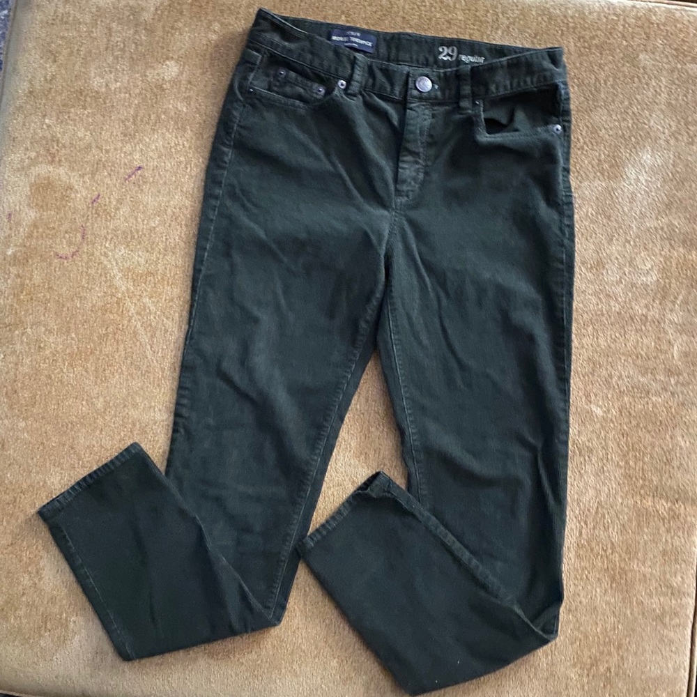 J. Crew Midrise Toothpick Corduroy pants